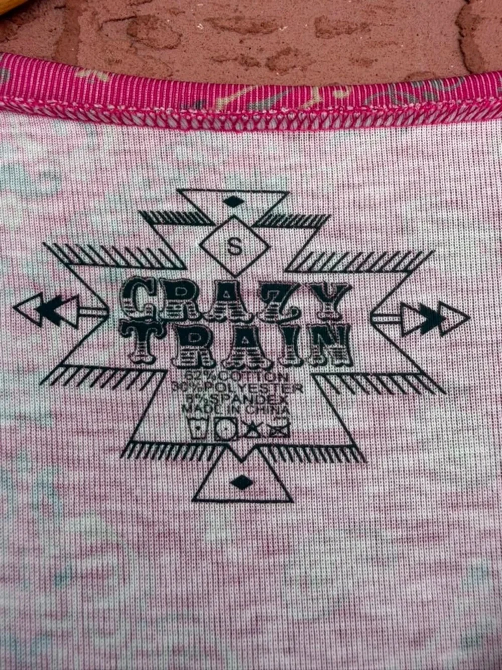 Crazy Train Pink Graphic Logo Tee